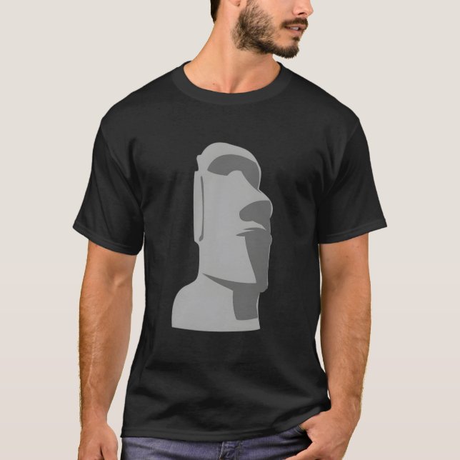 T-shirt Tiki Moai Ile de Pâques Hawaii Luau Grey (Devant)