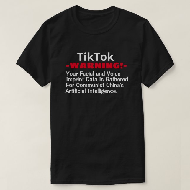 T-shirt TikTok, Chine Communt Rassemble votre visage/voix  (Design devant)