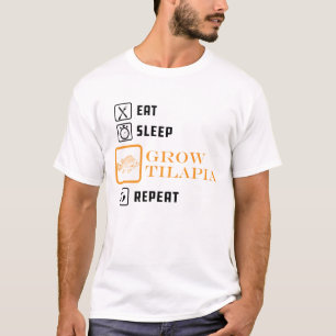 T-shirt Tilapia Grower - Manger Dormir Croissance Tilapia 