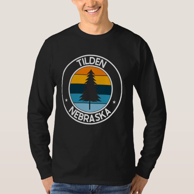 T-shirt Tilden Nebraska NE USA City Pride Retro Sunset (Devant)