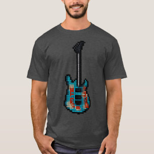 T-shirt Tiled Pixel Armed and Homeless Guitar Upright 