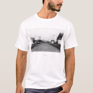T-shirt Tillamook, scène résidentielle de rue de l'Orégon