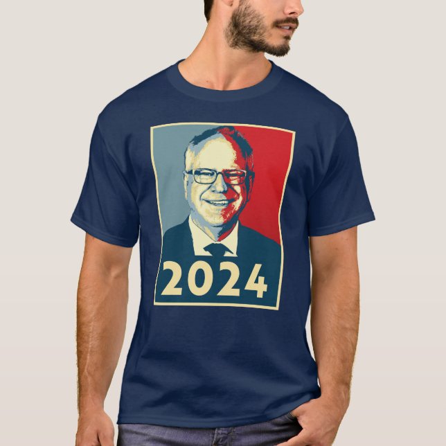 T-shirt Tim Walz 2024 (Devant)