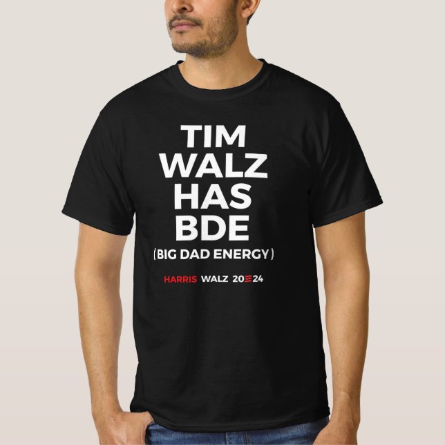 T-shirt Tim Walz a BDE - Big Papa Energy (Devant)