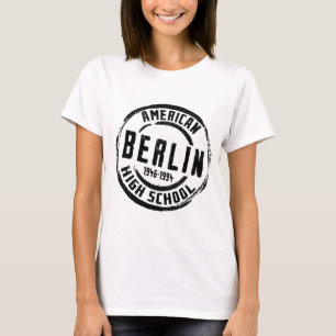 T-shirt Timbre américain A004 de lycée de Berlin
