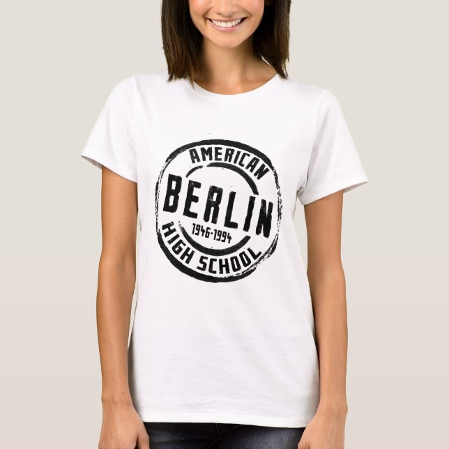 T-shirt Timbre américain A004 de lycée de Berlin (Devant)