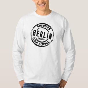 T-shirt Timbre américain A004 de lycée de Berlin