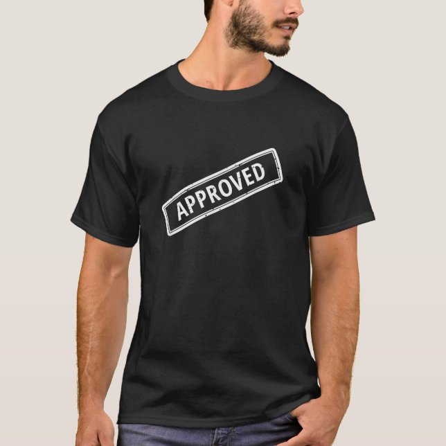 T-shirt Timbre Approuvé Sceau Drôle De L'Aiguille D'Approb (Devant)