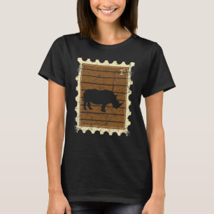 T-shirt Timbre avec un rhinocéros
