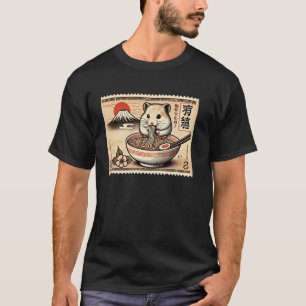 T-shirt Timbre de coucher de soleil du Mont Fuji japonais 