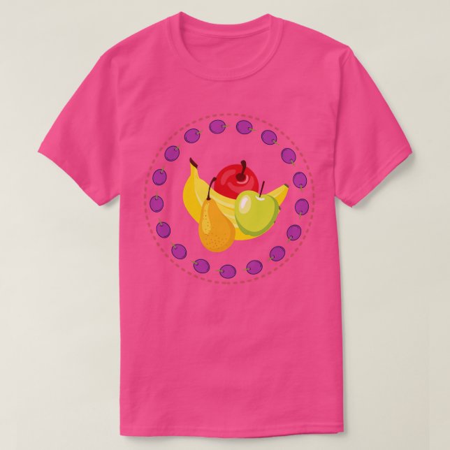 T-shirt Timbre de fruits coupés (Design devant)