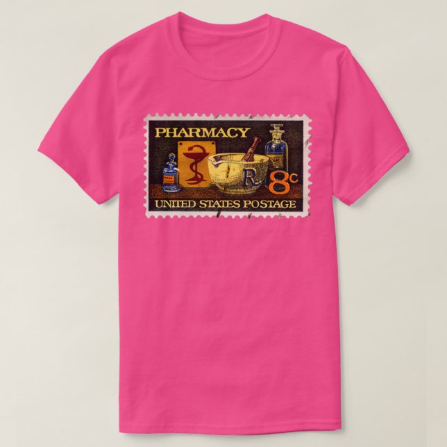 T-shirt Timbre de pharmacie avec bol d'Hygeia Honering Pha (Design devant)