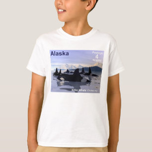 T-shirt Timbre des baleines tueuses de l'Alaska
