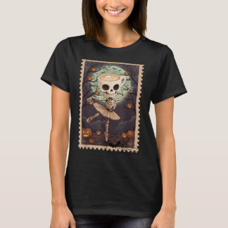T-shirt timbre postal Cappuccina Halloween balleri