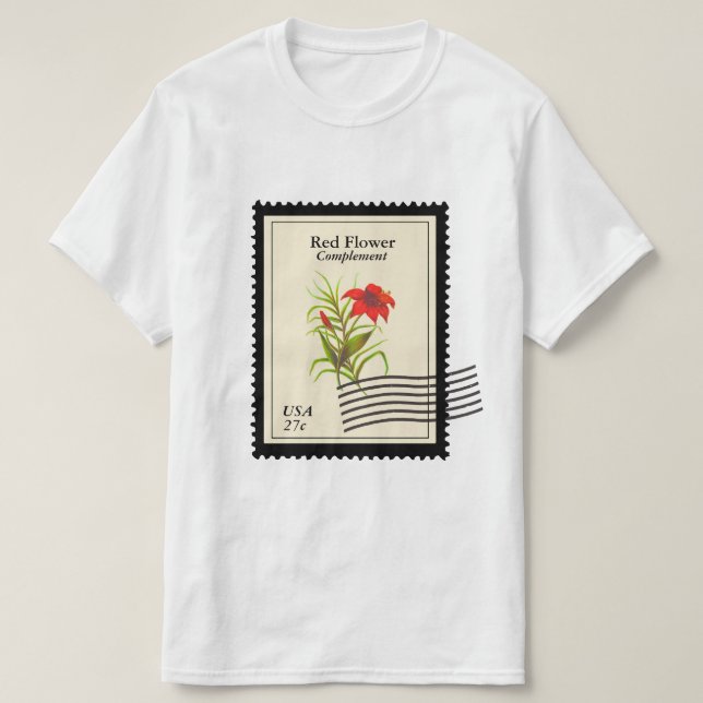 T-shirt Timbre-poste des chemises (Design devant)