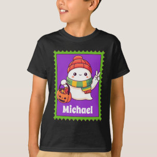 T-shirt Timbre-poste personnalisé pour enfants avec fantôm