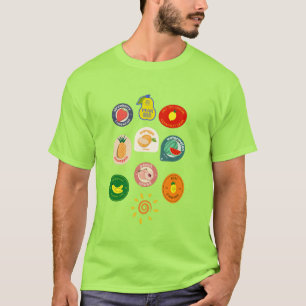 T-shirt Timbres de fruits à profusion sains