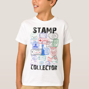 T-shirt Timbres de passeport Chemise Voyage Vacances