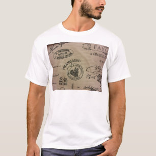 T-shirt Timbres de voyage français