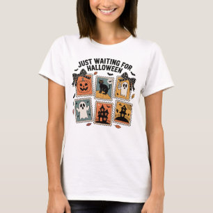 T-shirt Timbres-poste d'Halloween