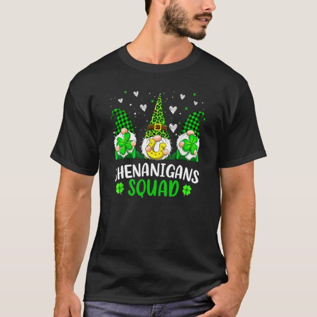 T-shirt Time For Shenanigans Squad St Patrick's Day Gnomes (Devant)