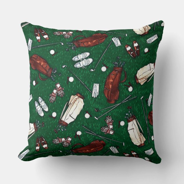 T-Shirt Time Golf Kissen (Vorderseite)