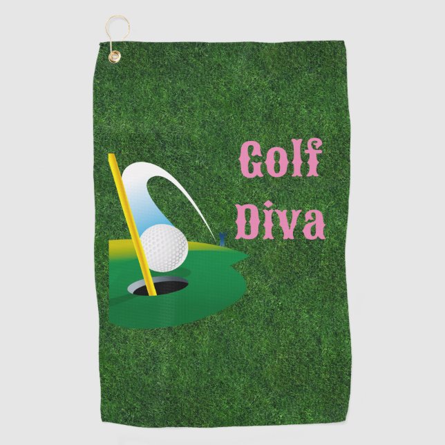 T-Shirt Time Got einfach besser mit individueller  Golfhandtuch (Vorderseite)