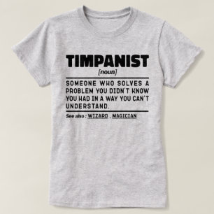 T-shirt Timpanist Noun Timpani Joueur Musique Enseignant F