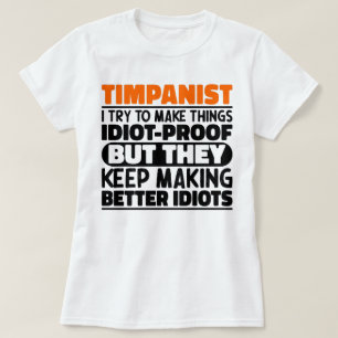 T-shirt Timpaniste J'Essaie De Faire Des Choses Drôle Dit 