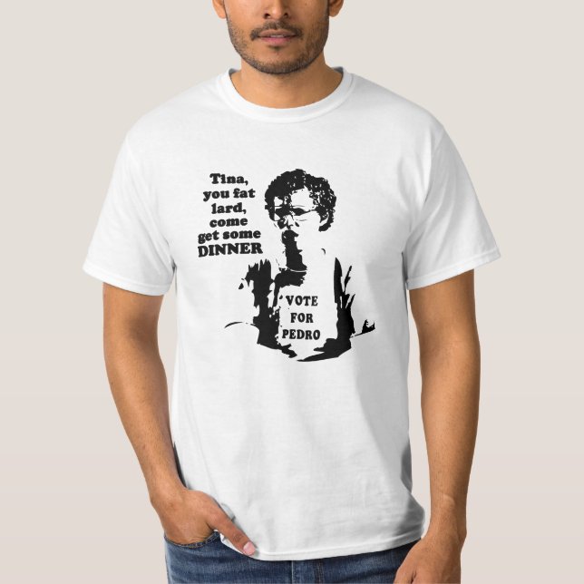 T-shirt Tina, gros lard, viens dîner (Devant)