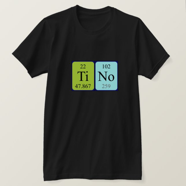 T-shirt Tino nom de table périodique chemise (Design devant)