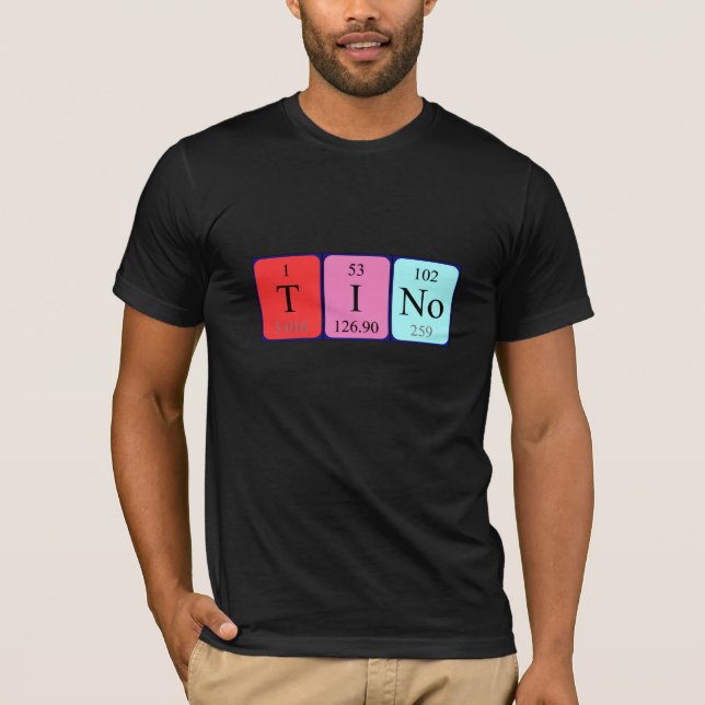 T-shirt Tino nom de table périodique chemise (Devant)