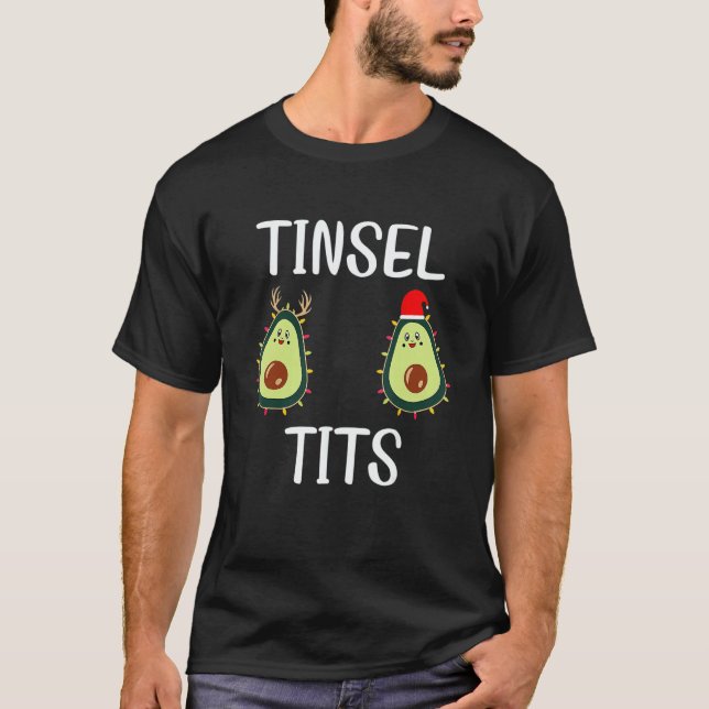 T-shirt tinsel ties with balls (Devant)