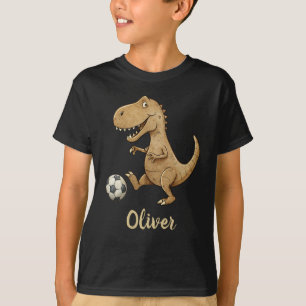 T-shirt Tiny Trex Jouant au Football Personnalisé