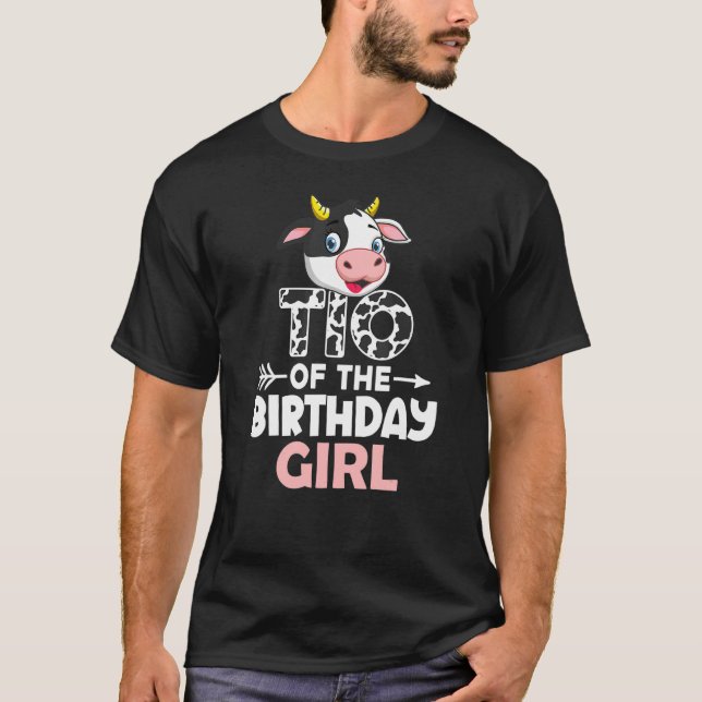 T-shirt Tio De L'Anniversaire Fille Vaches Ferme Vache Tio (Devant)