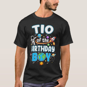 T-shirt Tio du garçon d'anniversaire Astronaute Famille Pl