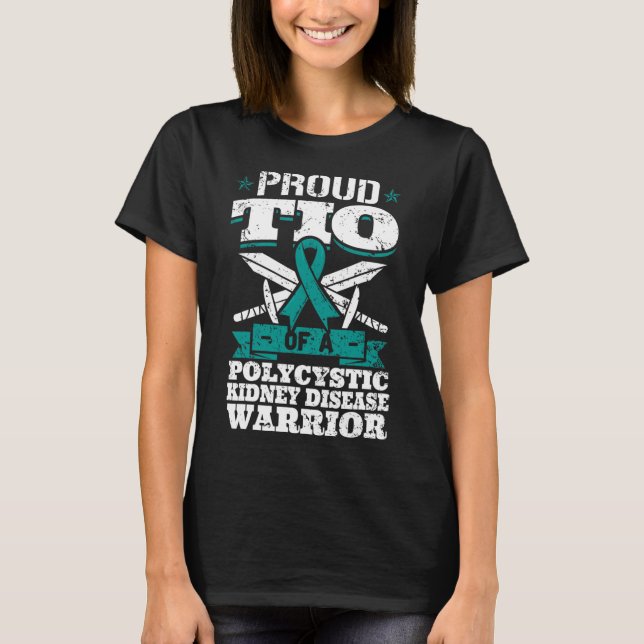 T-shirt Tio D'Un Oncle De Guerrier De Maladie Du Rein Poly (Devant)