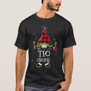 T-shirt Tio Gnome Buffalo Plaid Correspondant Famille Noël