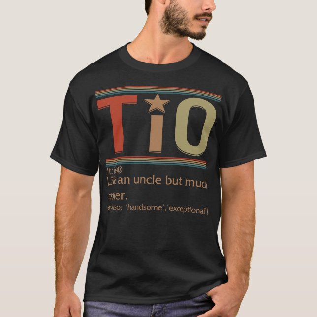 T-shirt Tio Noun Chemise, Tio Definition Tee, Oncle Espagn (Devant)