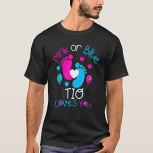 T-shirt Tio Rose Ou Bleu Vous Aime Bébé Genre Révélation 2
