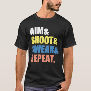 T-shirt Tir à l'arc fléchettes Billard Objectif Tir à l'ar