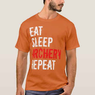 T-shirt Tir à l'arc Mangez le sommeil Tir à l'arc Répéter