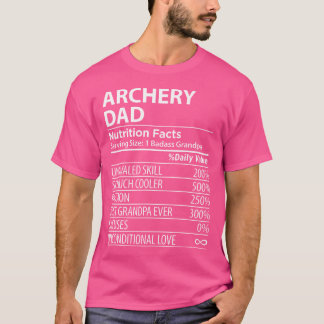 T-shirt Tir à l'arc Papa Nutrition Faits Drôle Tir à l'arc
