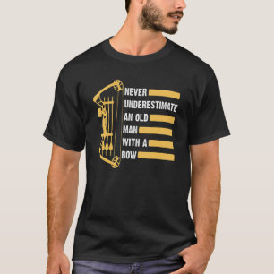 T-shirt Tir à l'arc pour hommes Vieux homme Archer Bow Com