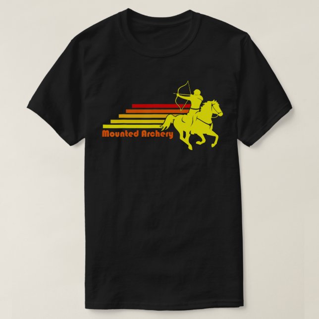 T-shirt Tir à l'arc retro équestre (Design devant)