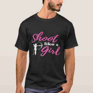 T-shirt Tir Comme Une Fille Tir À L'Arc Graphique Femmes F