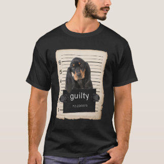 T-shirt Tir De Mug De Chien Noir Et Tan
