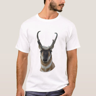 T-shirt Tir foncé de tête de mâle de visage d'antilope