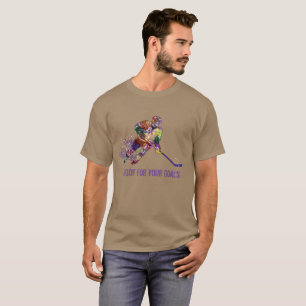 T-shirt Tir pour vos objectifs Citation de hockey inspiré