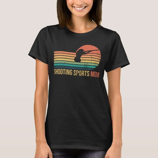 T-shirt Tir Sport Maman Piège Tirer Argile Argile Pigeon (Devant)